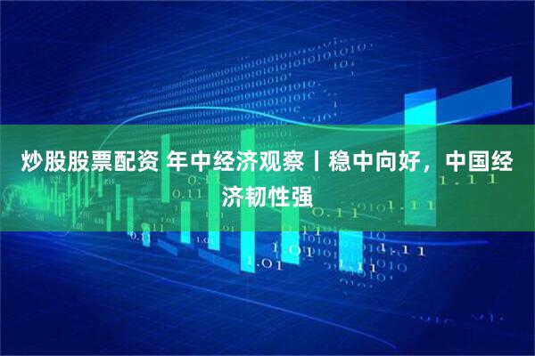 炒股股票配资 年中经济观察丨稳中向好，中国经济韧性强